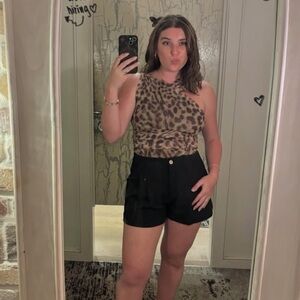 Zara Brown Leopard/Cheetah Print Bodysuit